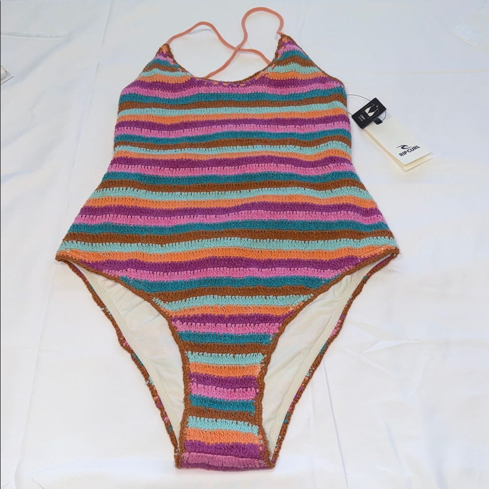 RIPCURL SUNSET SURF CROCHET ONE PIECE, SMALL